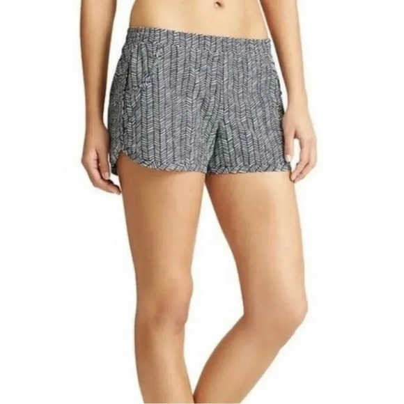 Athleta Tropic Stellar Navy Herringbone Athletic Performance Short size Small - Picture 1 of 6